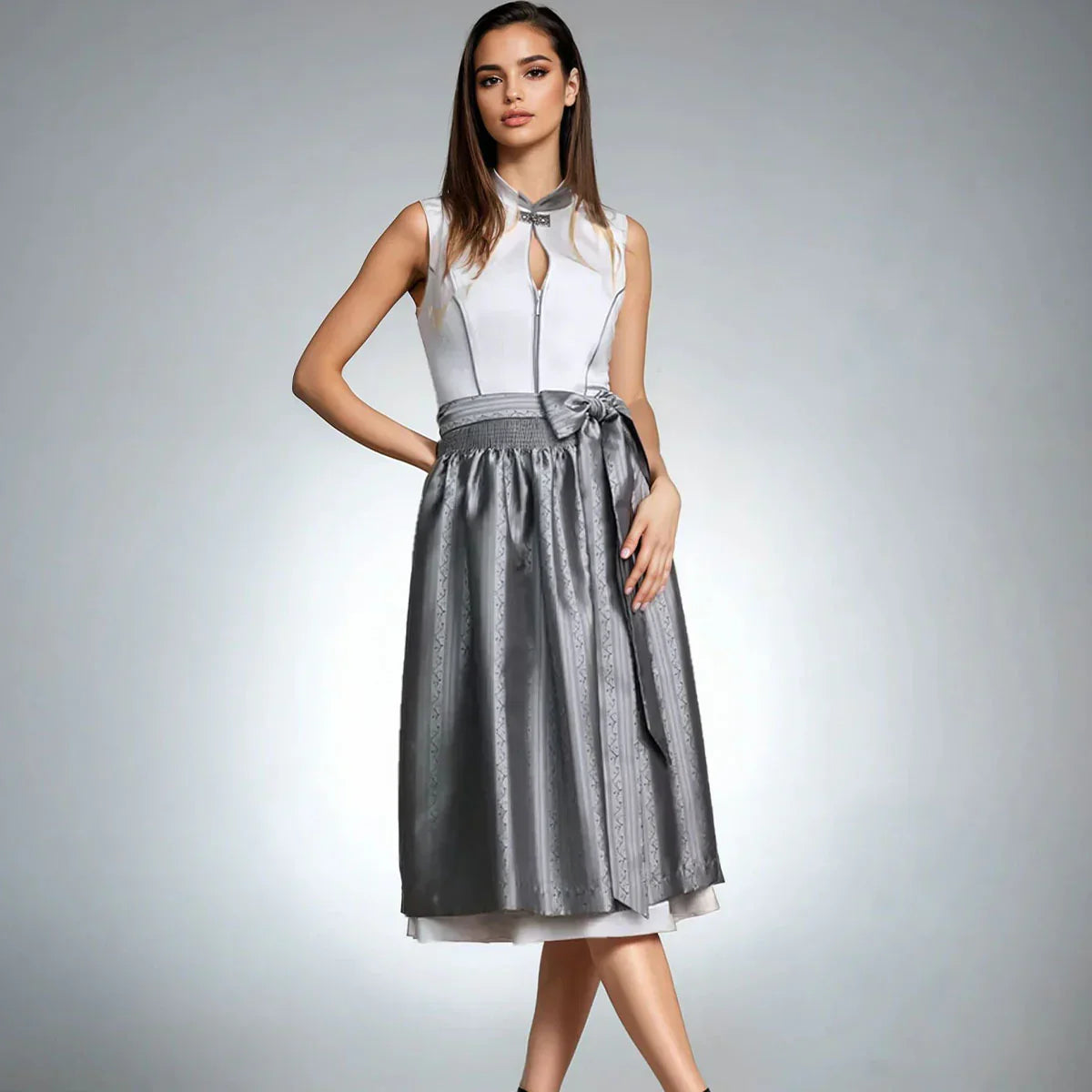 Festliches Dirndl Loch Ausschnitt für Damen