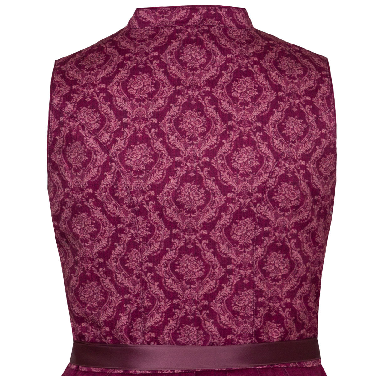 Alpenfee Dirndl Lara Beere 60cm Hochgeschlossen Blumenmuster - Datschi Trachten