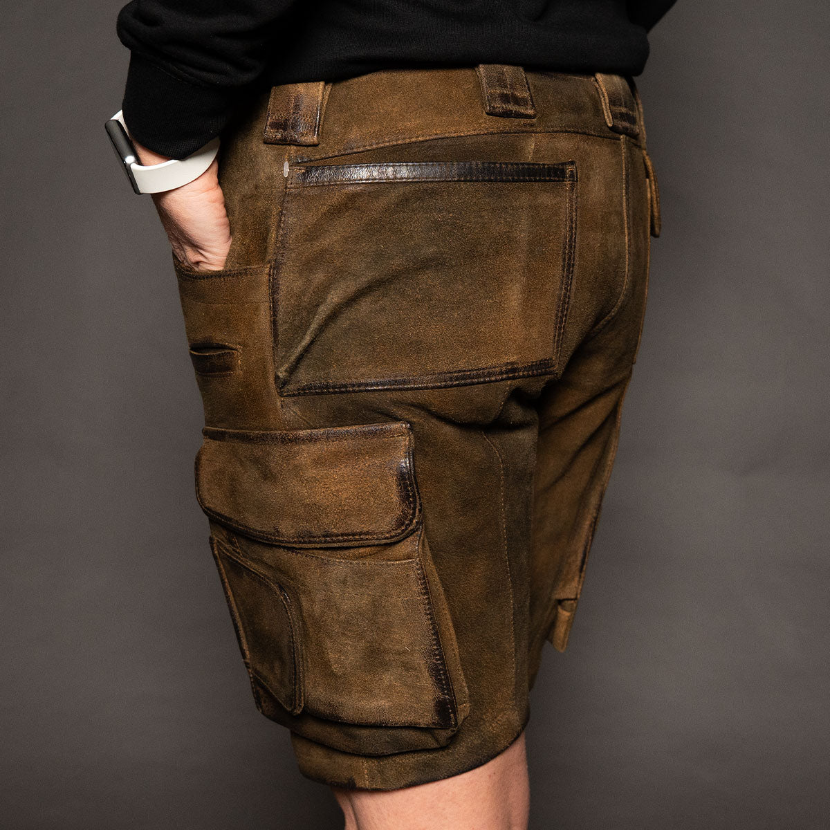 Datschi Trachten Damen Arbeits Lederhose Vroni Braun Wildbock Leder - Datschi Trachten