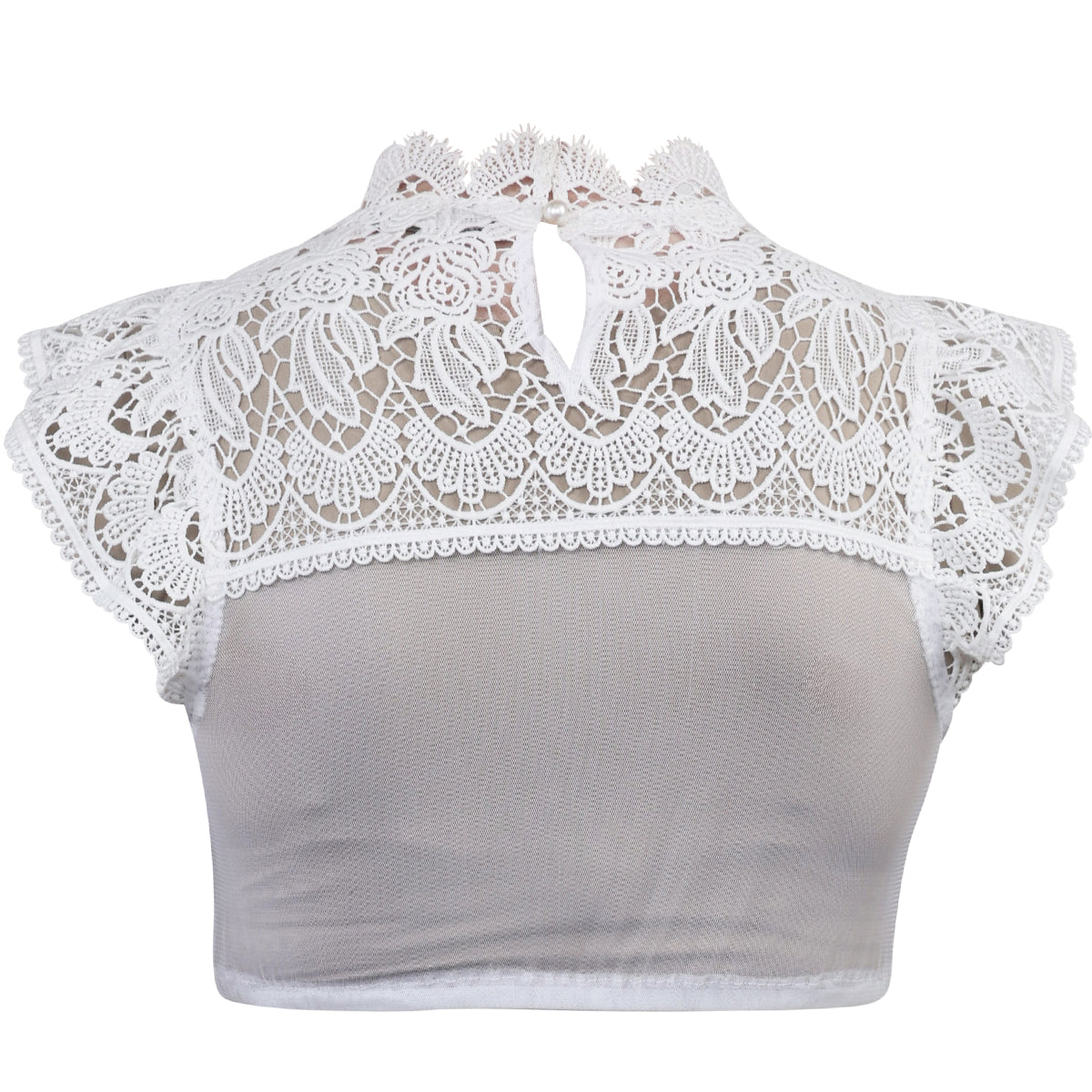 Madame Marie Dirndlbluse Elianthe Off White Flügelarm
