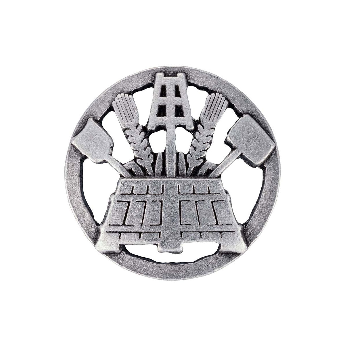 Gaudiknopf Anstecker Zunftszeichen Brauer Pin Altsilber