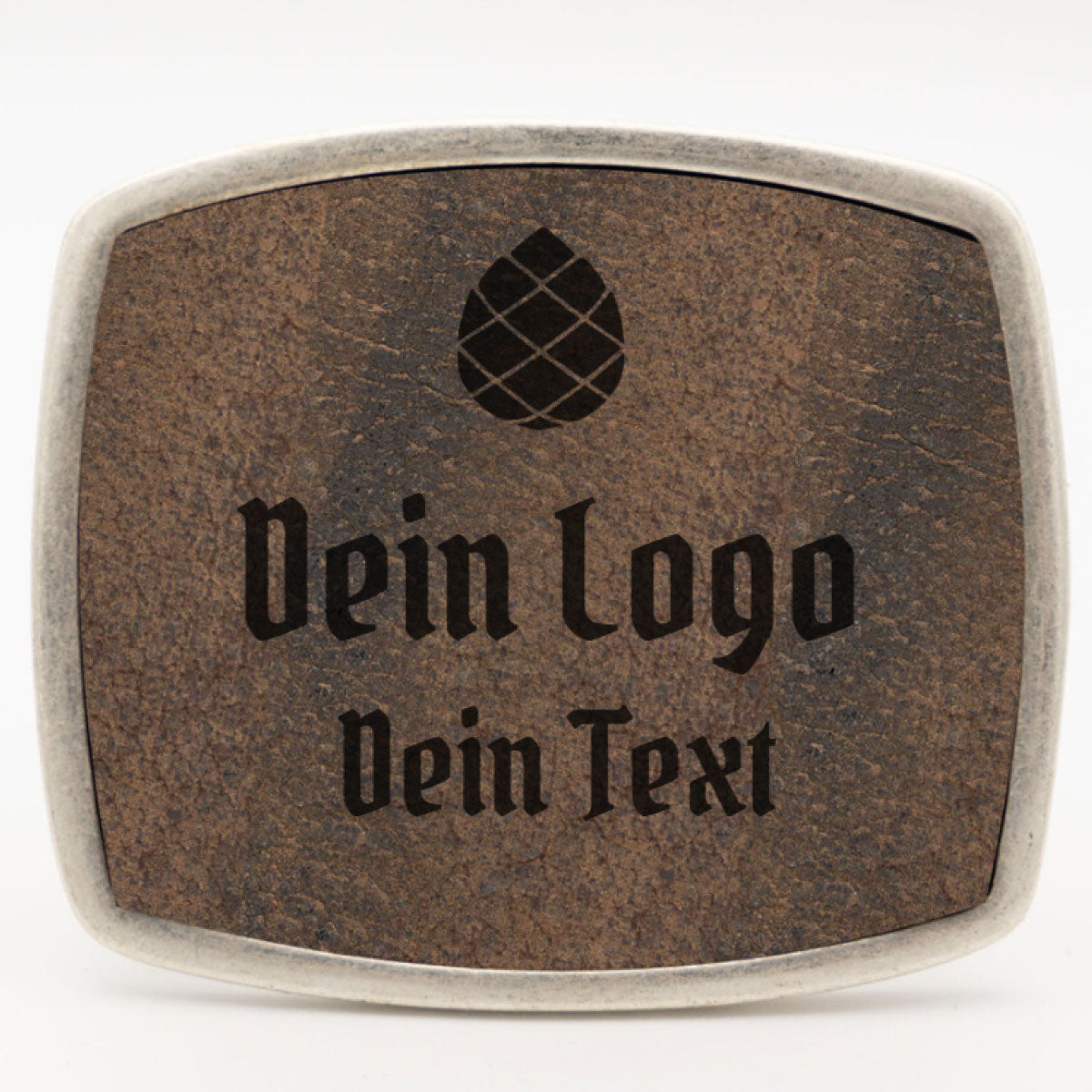 Gürtelschnalle mit eigenem Logo Silber Antik ab 1 Stk. - Datschi Trachten