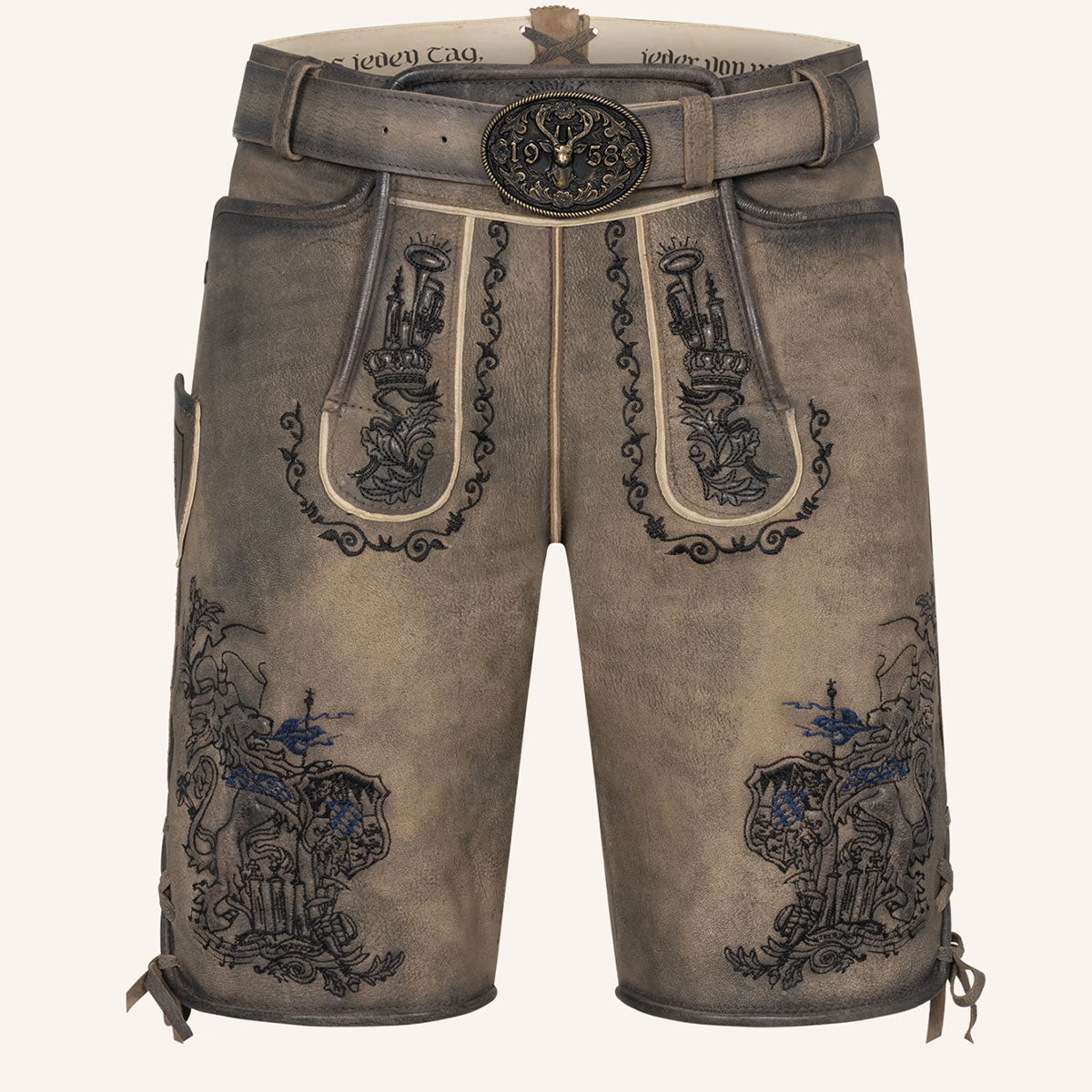 Krüger Lederhose Lebenslang mit Gürtel Tream Kollektion 2026
