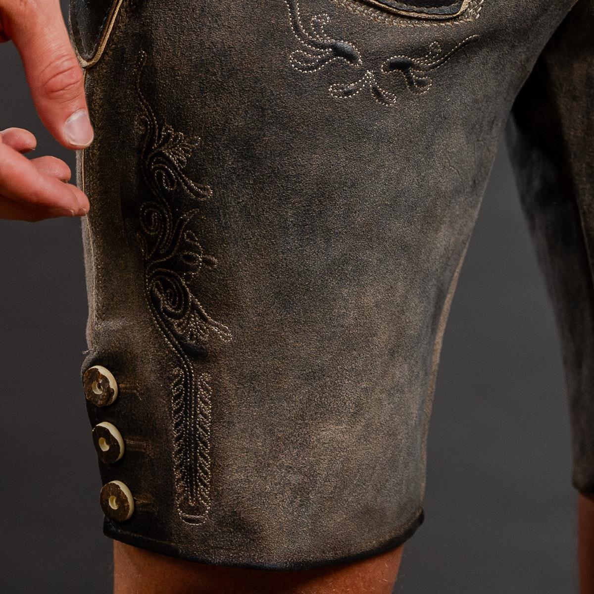 Datschi Trachten Lederhose Herbert Coffee Antik - Datschi Trachten