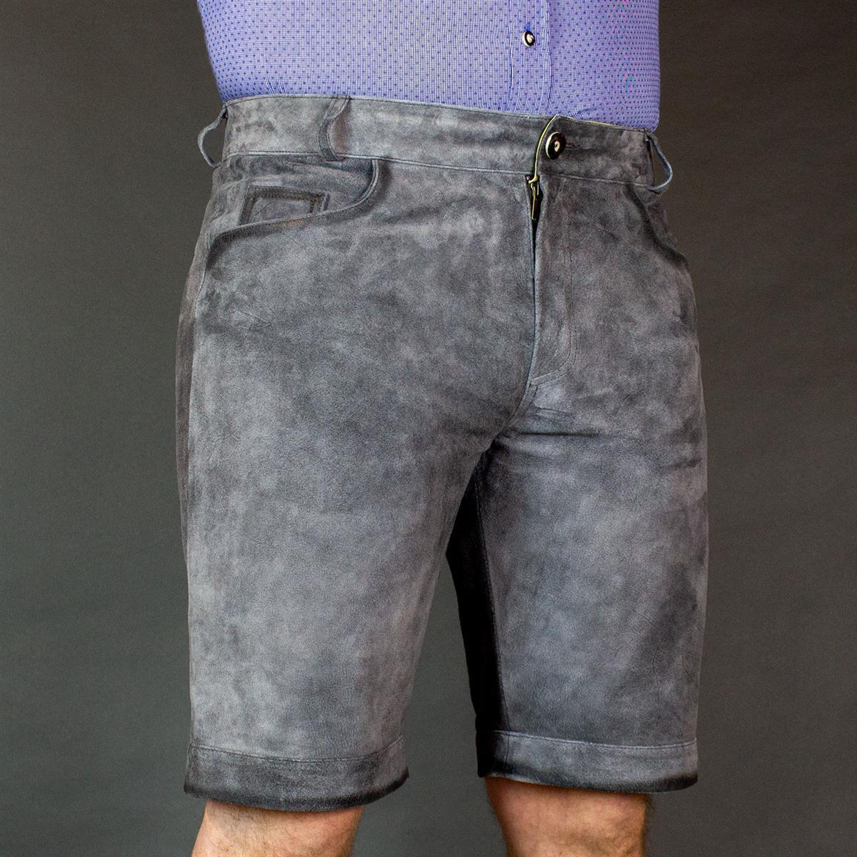 Datschi Trachten Lederhose Ludwig 2 Grau - Datschi Trachten