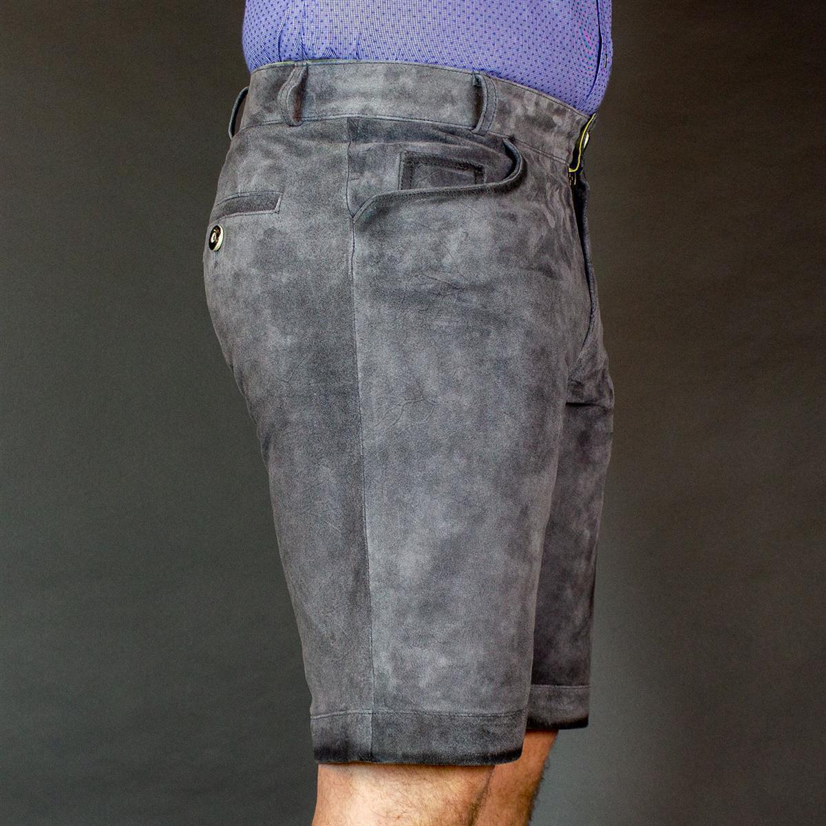 Datschi Trachten Lederhose Ludwig 2 Grau - Datschi Trachten