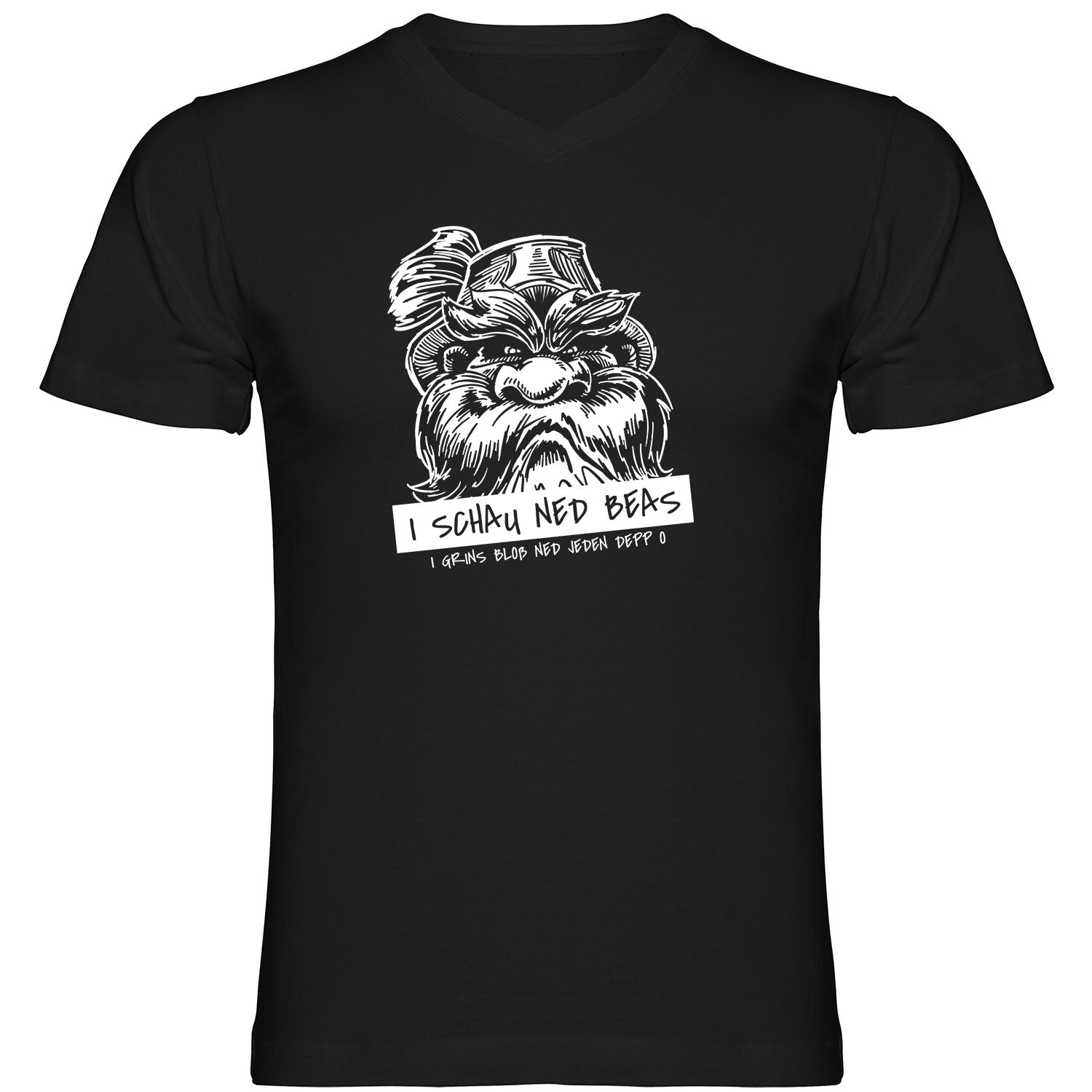 I schau ned Beas Tshirt V-Ausschnitt - Datschi Trachten