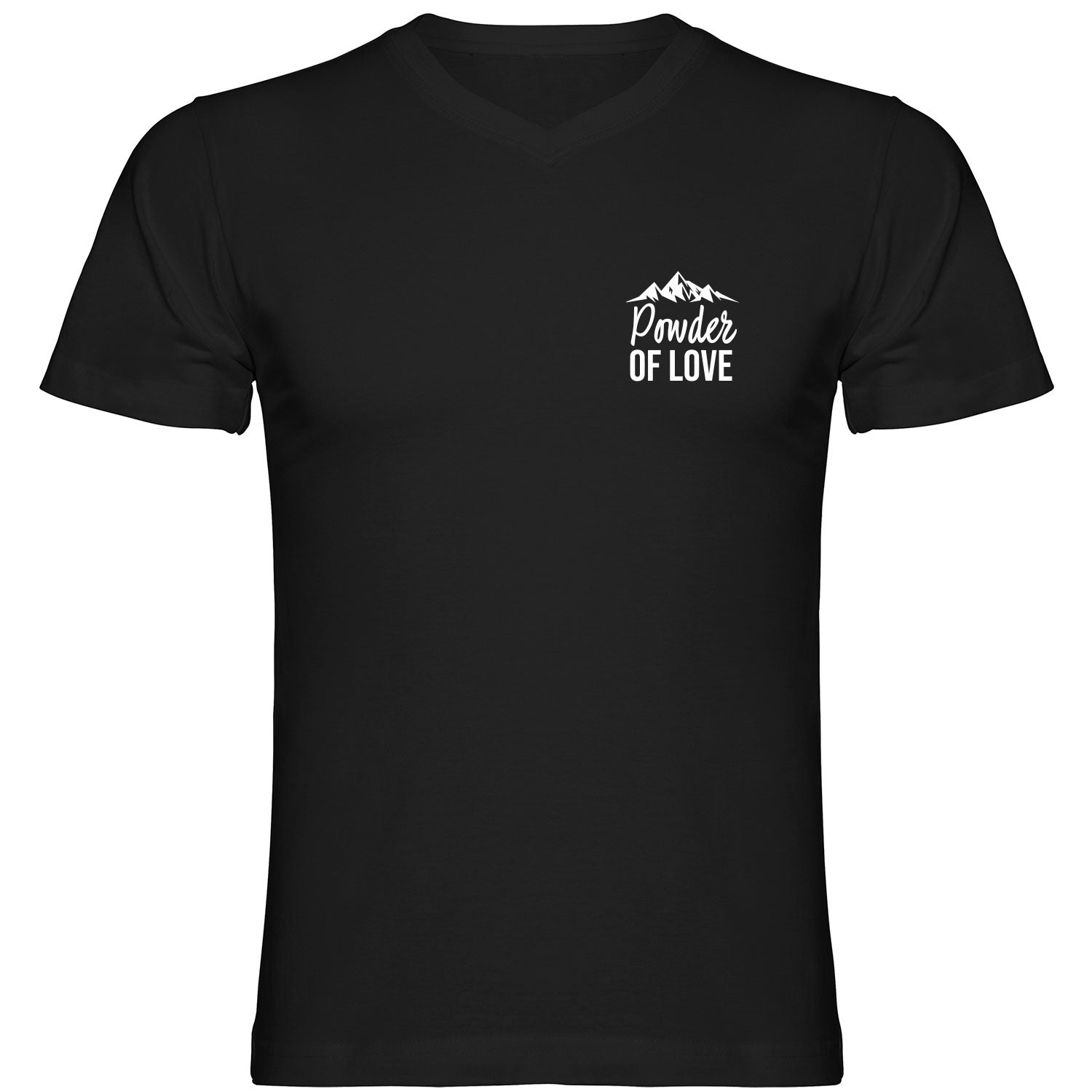 Powder of Love Mini Logo Herren Tshirt V-Ausschnitt - Datschi Trachten