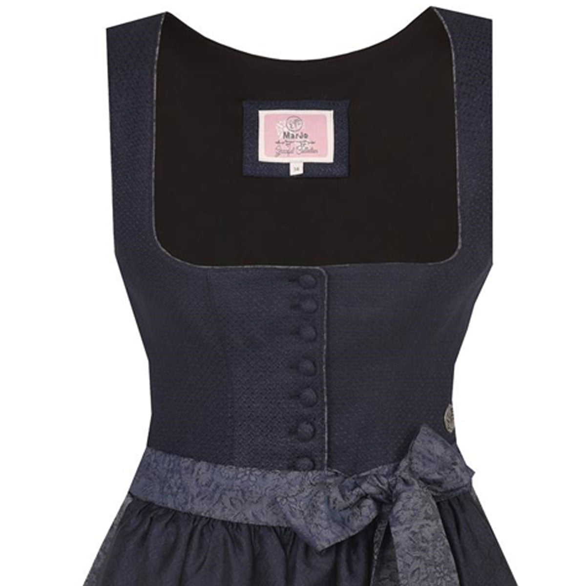 MarJo Dirndl Ellgau Navy Knopfleiste 65 cm - Datschi Trachten