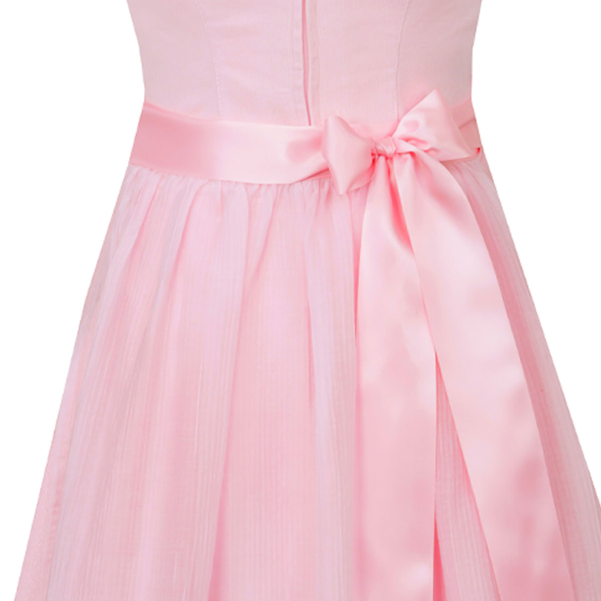MarJo Dirndl Hofstetten Puderrosa Reißverschluss 65 cm - Datschi Trachten