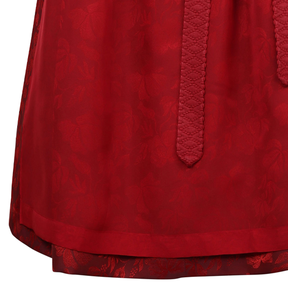 MarJo Dirndl Rabenstein Feuerrot Froschgoscherl Samt 65cm