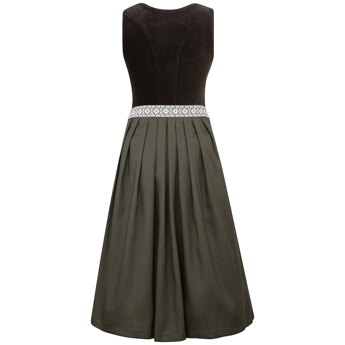 Teresa Bauer x MarJo Dirndl Forest Kiss 70 cm Moosgrün Reißverschluss Kollektion 2026