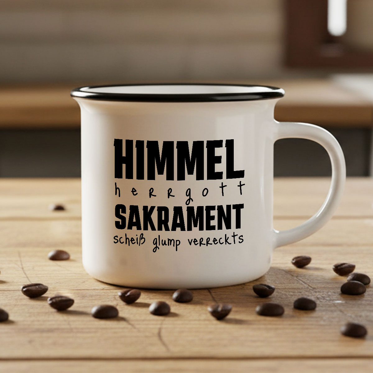 Bayerische Kaffetassen bedruckt mit witzigen Sprüchen oder unser Topseller die Maßkrug Kaffeetasse