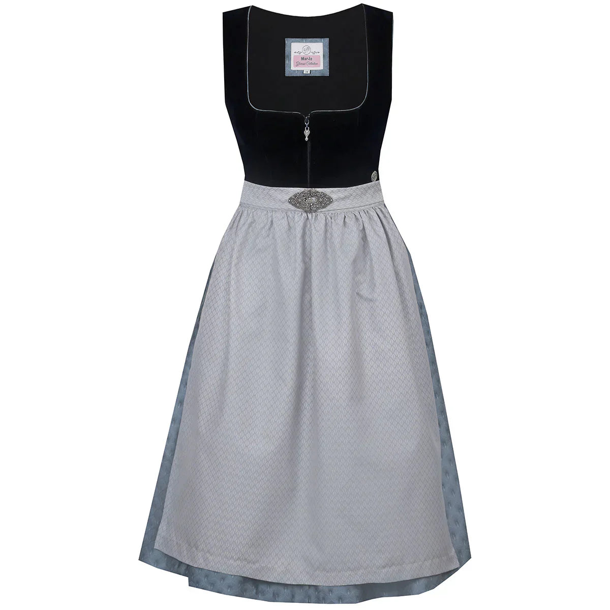 MarJo Dirndl Dunkelblau mit Schürze – elegantes Trachtenkleid für Damen