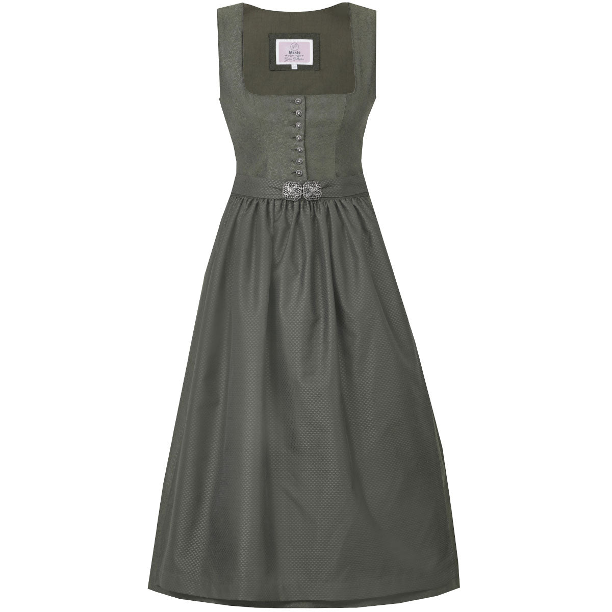 MarJo Dirndl Größe 54 in Midnight mit Knopfleiste und Schürze für Wiesn und Trachtenhochzeit