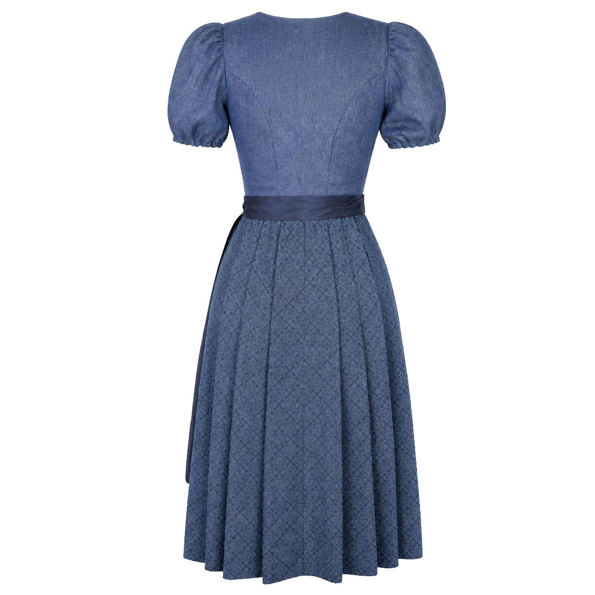 Elli & Juliette Dirndl Lina Selene Blau mit Puffarm 70 cm