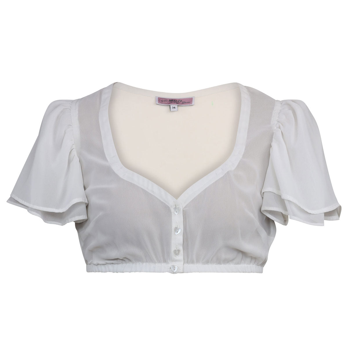 MarJo Dirndlbluse Emmersdorf Off White Flügelarm