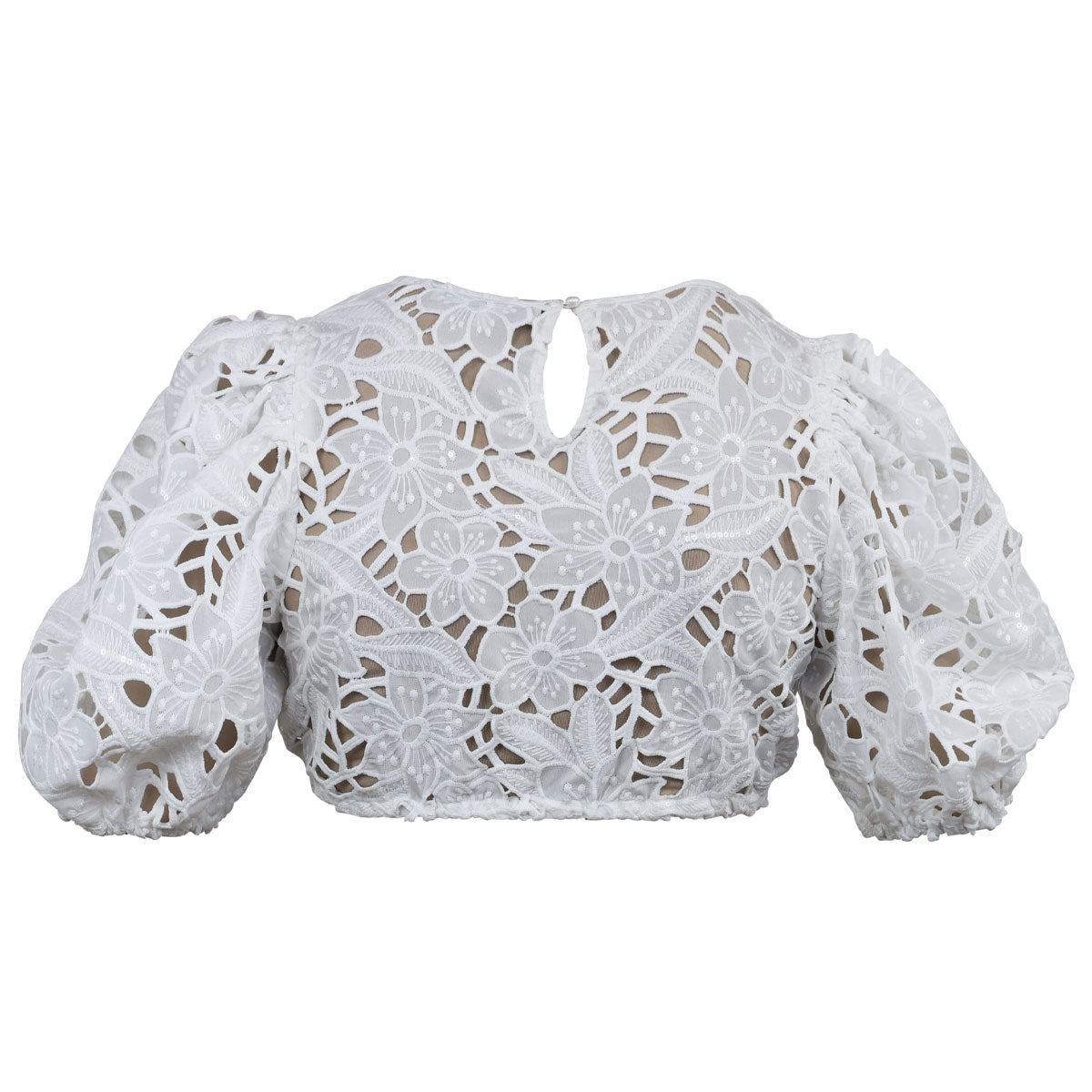 Madame Marie Dirndlbluse Sorelia Off White Halbarm Puffarm