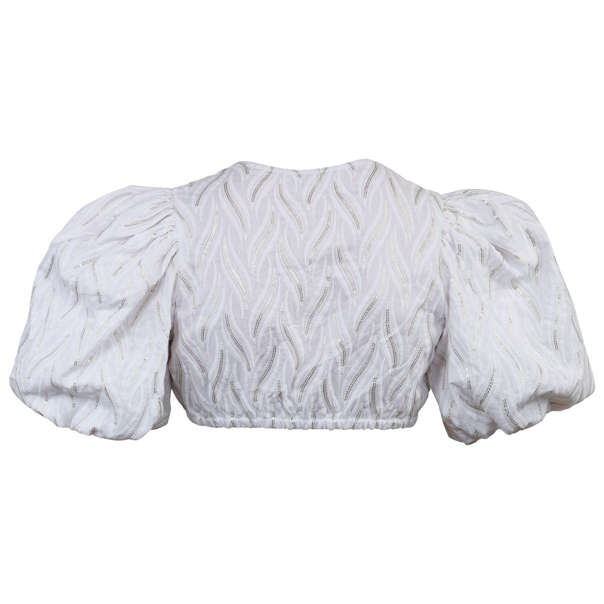 Madame Marie Dirndlbluse Vionara Weiss Halbarm Puffarm