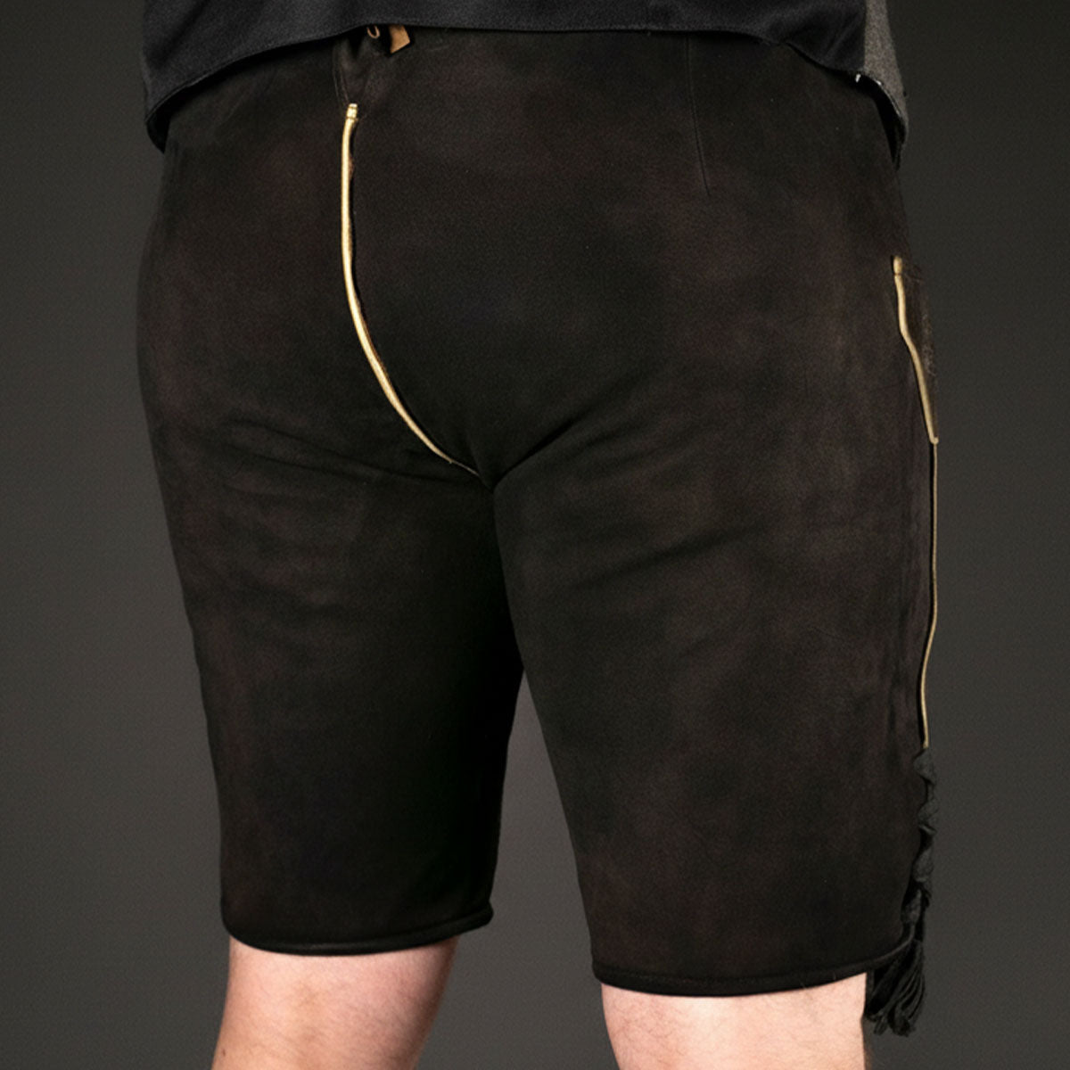 Datschi Trachten Lederhose Eugen Braun Anthrazit - Datschi Trachten