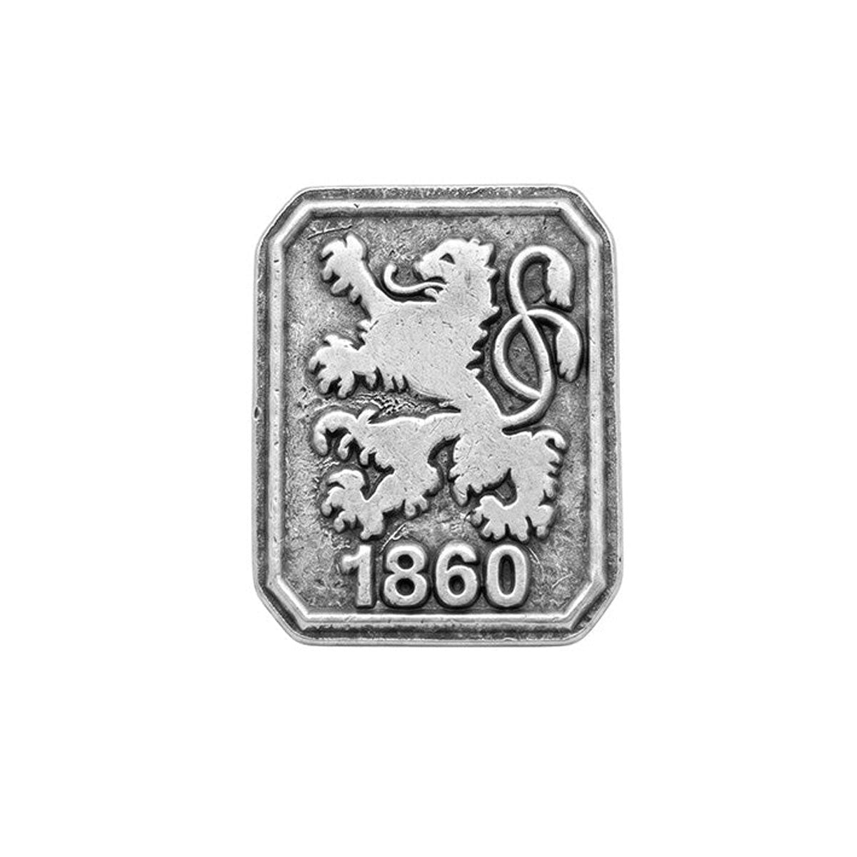 Gaudiknopf Anstecker 1860 Pin Altsilber Emblem