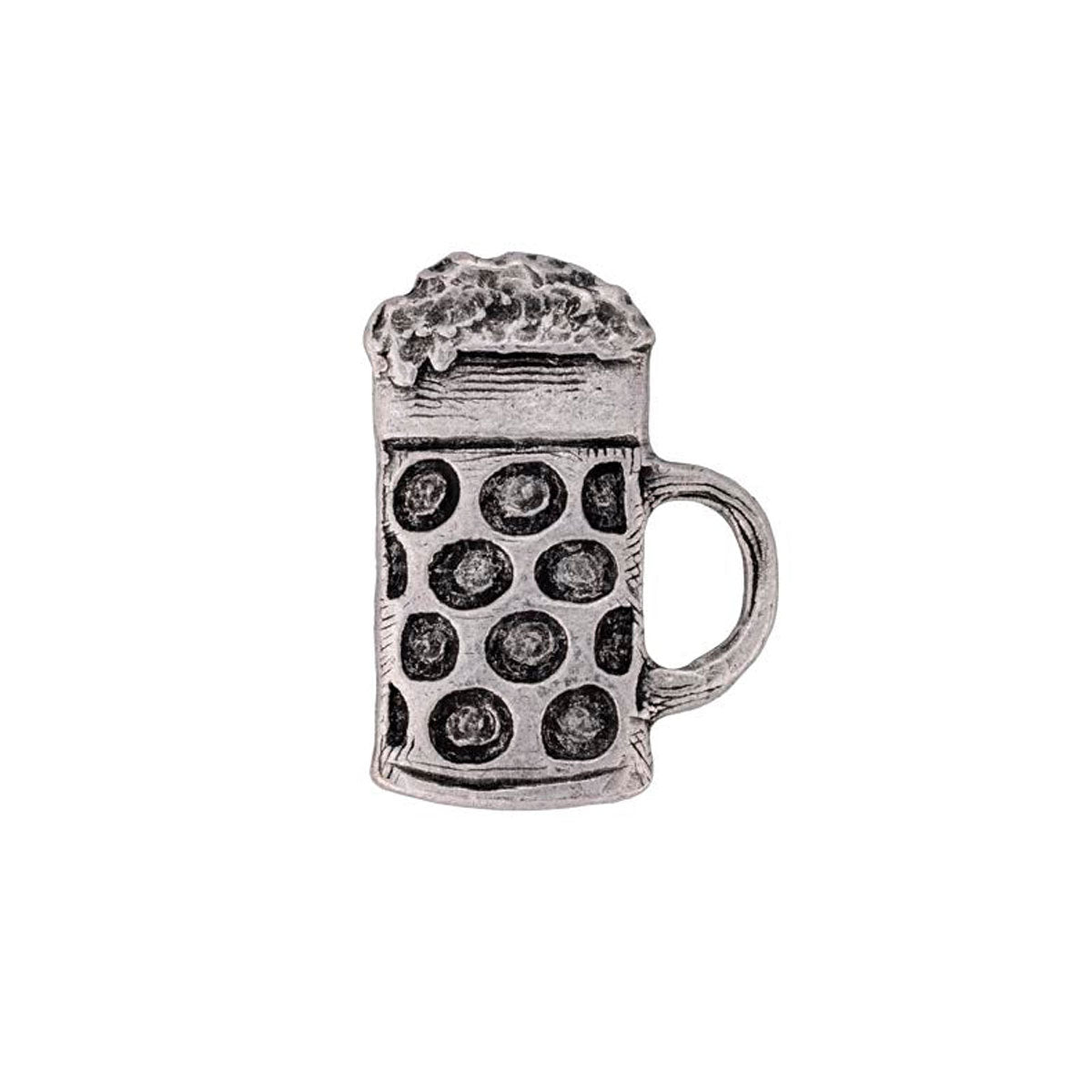 Gaudiknopf Anstecker Bierkrug Pin Altsilber