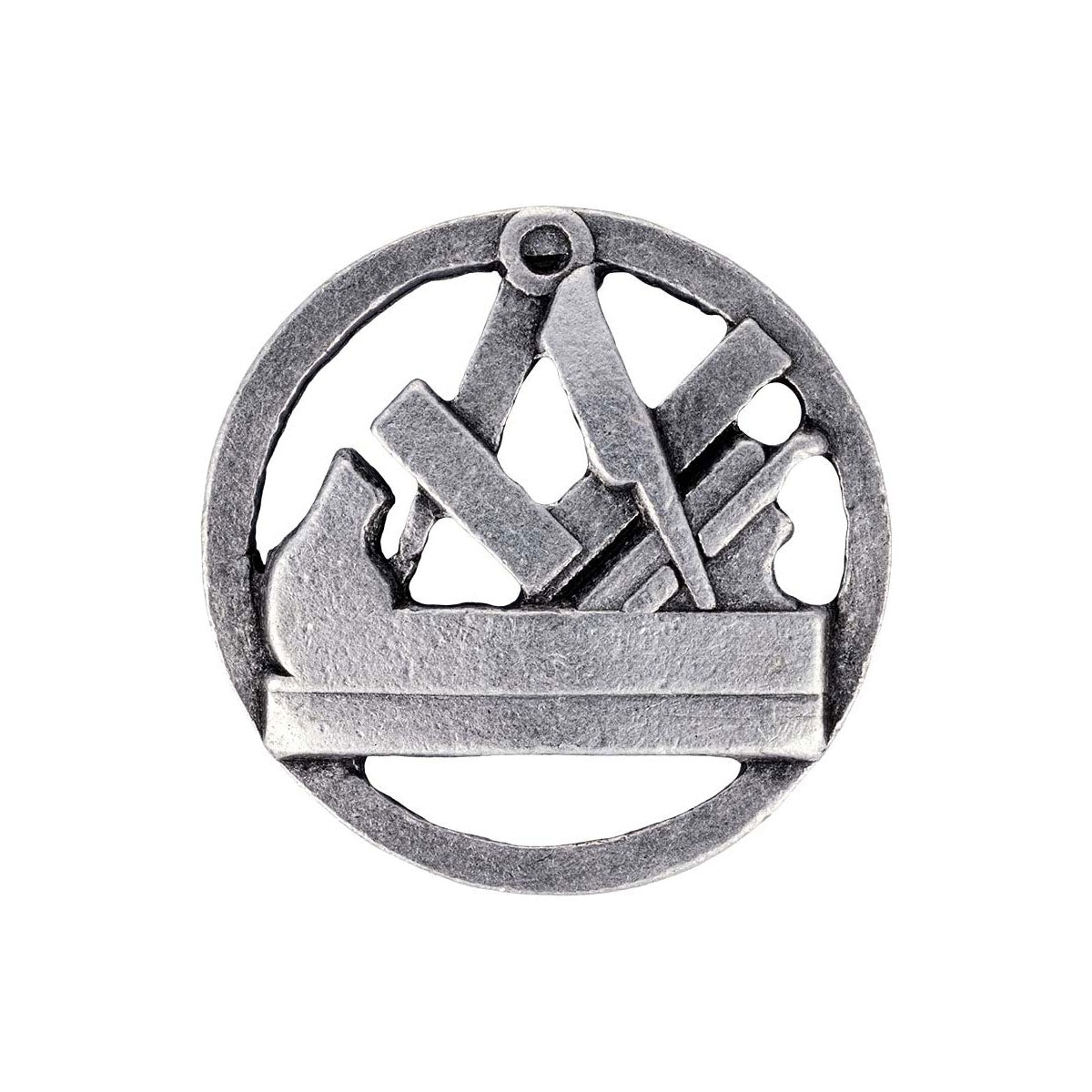 Gaudiknopf Anstecker Zunftszeichen Schreiner Pin Altsilber