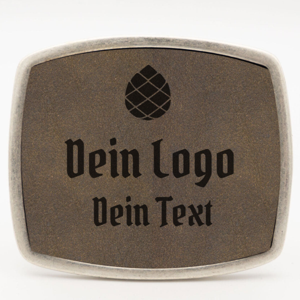 Gürtelschnalle mit eigenem Logo Silber Antik ab 1 Stk. - Datschi Trachten