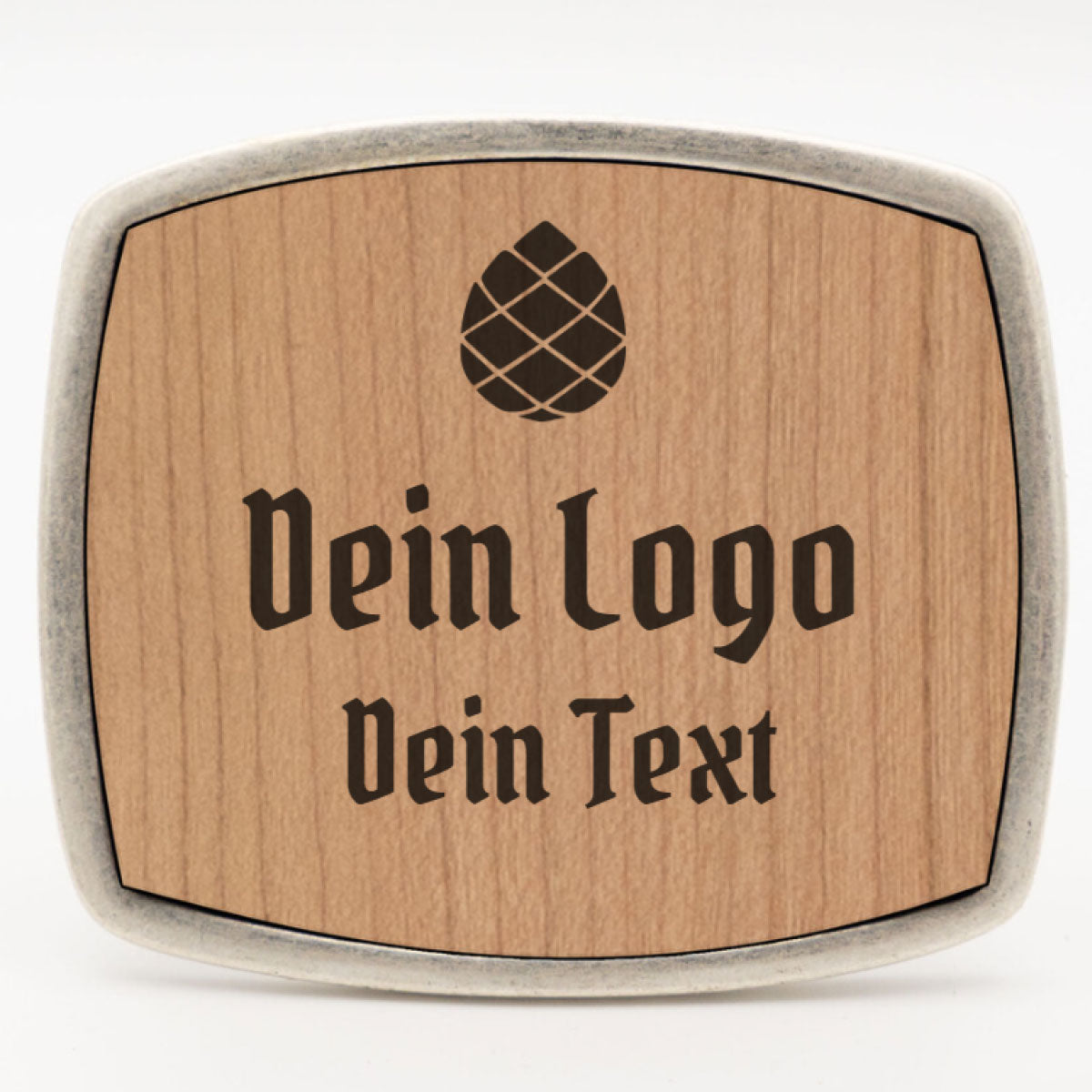 Gürtelschnalle mit eigenem Logo Silber Antik ab 1 Stk. - Datschi Trachten