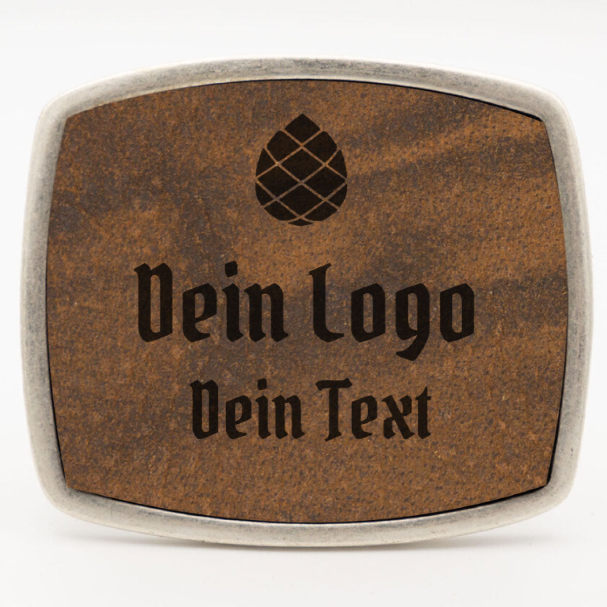 Gürtelschnalle mit eigenem Logo Silber Antik ab 1 Stk. - Datschi Trachten