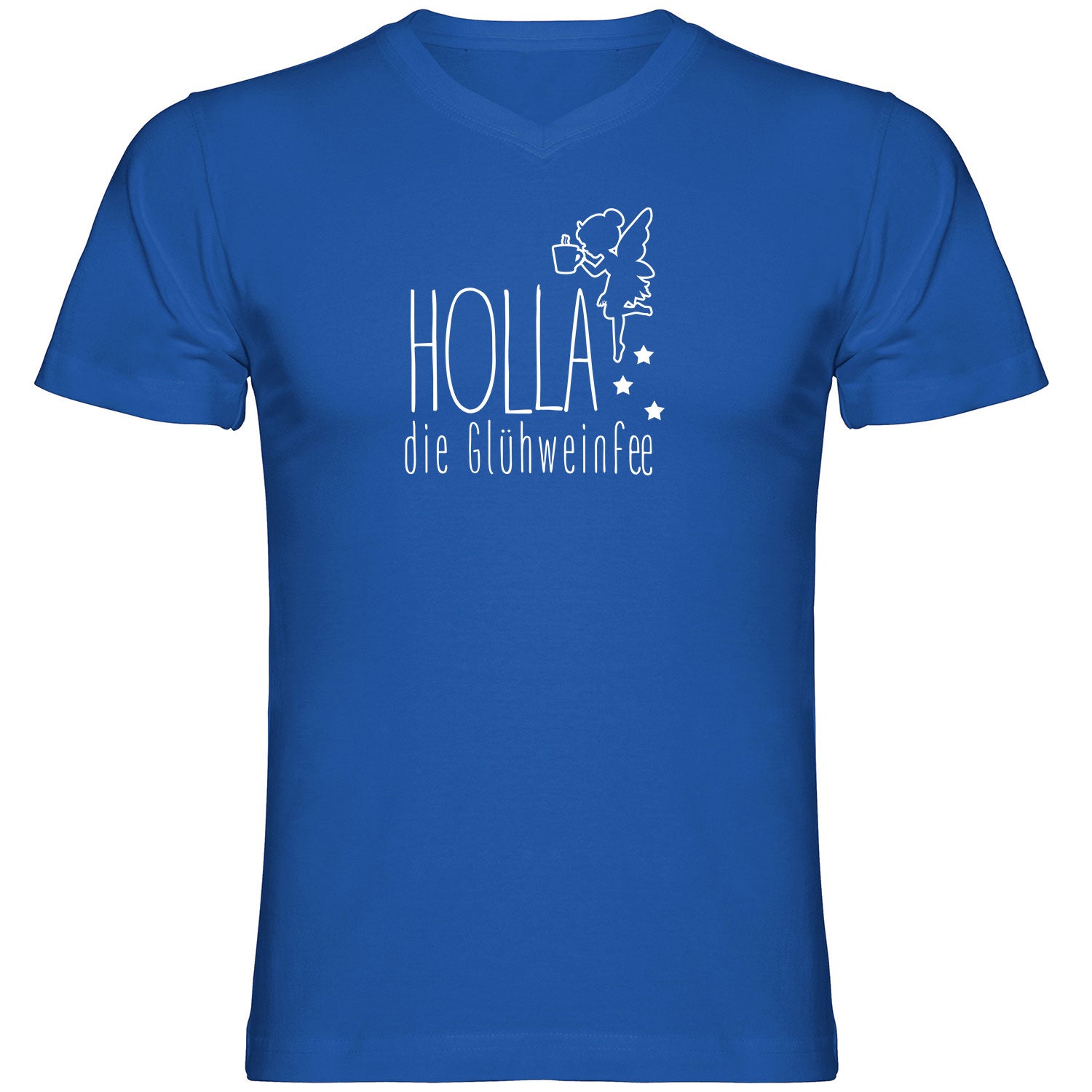Holla die Glühweinfee Herren Tshirt V-Ausschnitt - Datschi Trachten