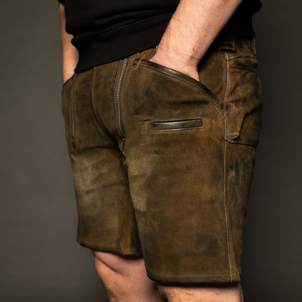 Datschi Trachten Zunft Lederhose Richtfest Braun - Datschi Trachten