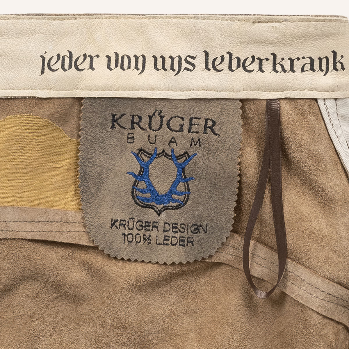 Krüger Lederhose Lebenslang mit Gürtel Tream Kollektion 2026