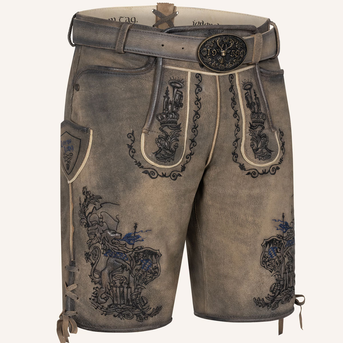Krüger Lederhose Lebenslang mit Gürtel Tream Kollektion 2026