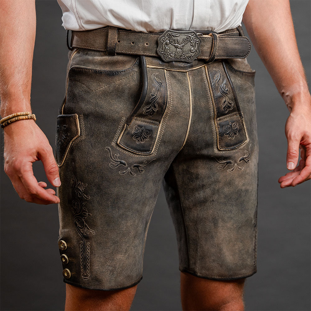 Datschi Trachten Lederhose Herbert Coffee Antik - Datschi Trachten