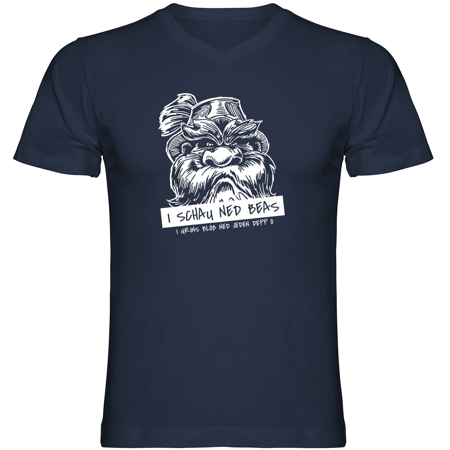 I schau ned Beas Tshirt V-Ausschnitt - Datschi Trachten