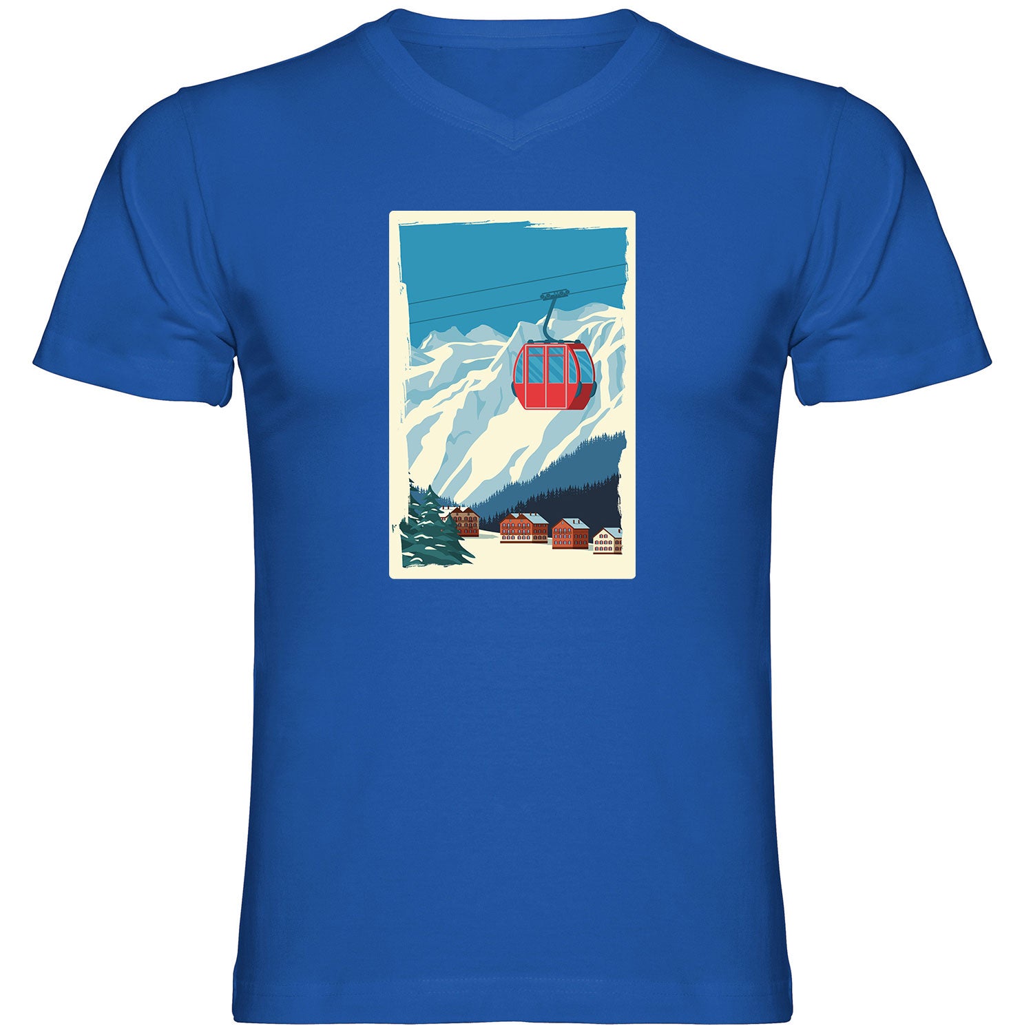 Skifoan Tshirt Herren V-Ausschnitt - Datschi Trachten