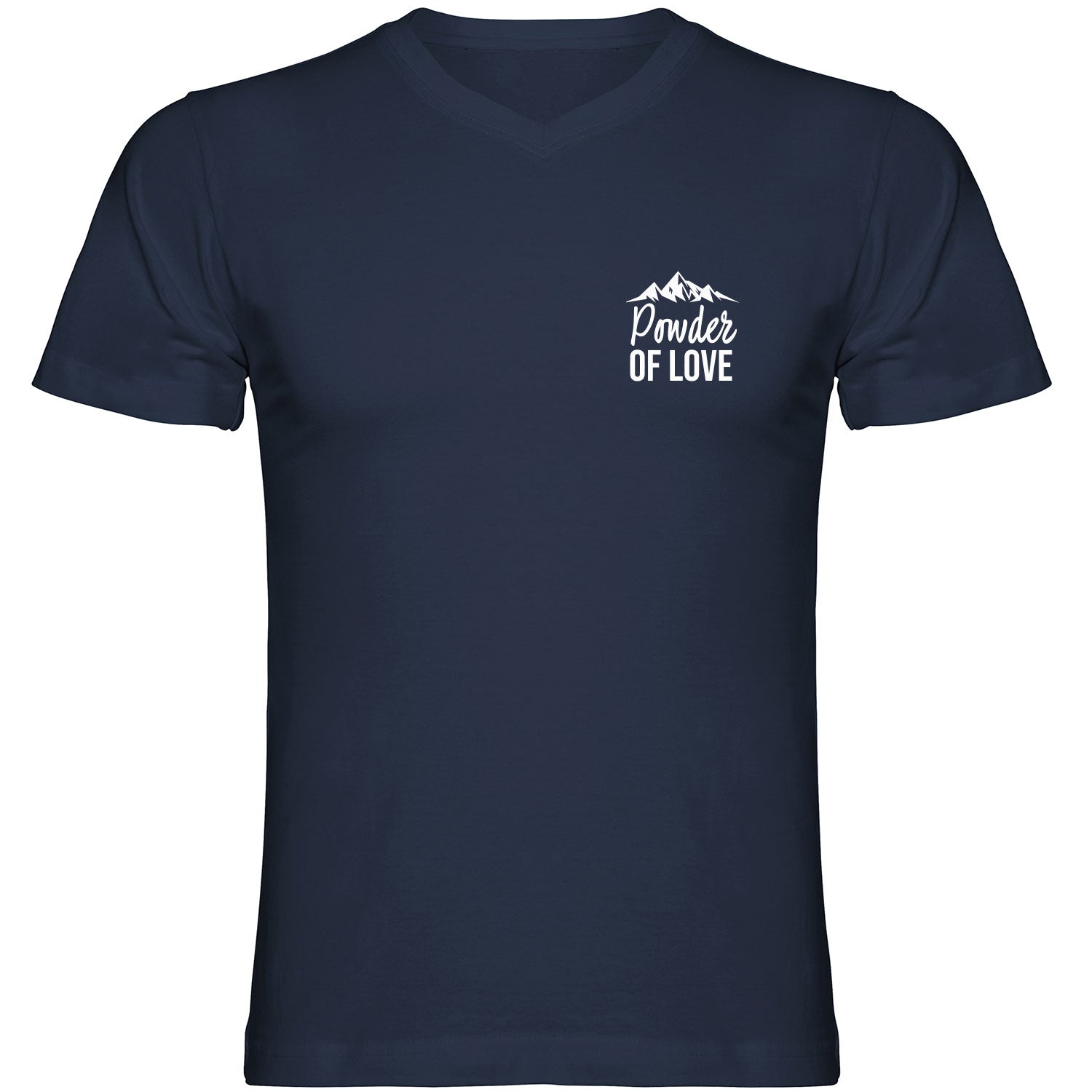 Powder of Love Mini Logo Herren Tshirt V-Ausschnitt - Datschi Trachten