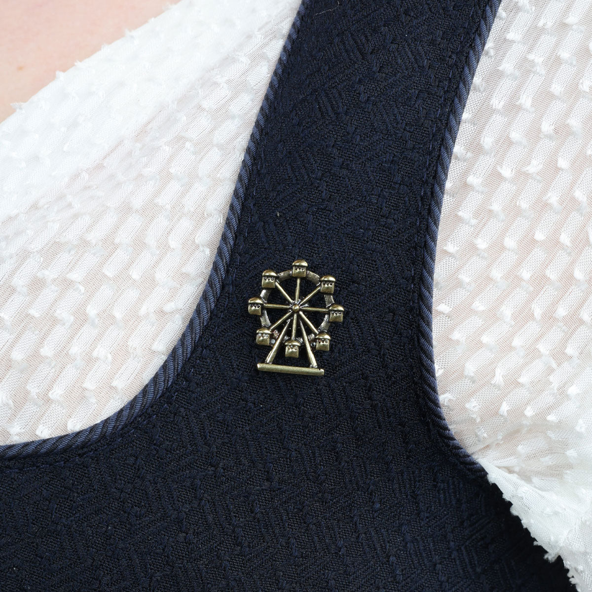MarJo Anstecker Riesenrad Altgold