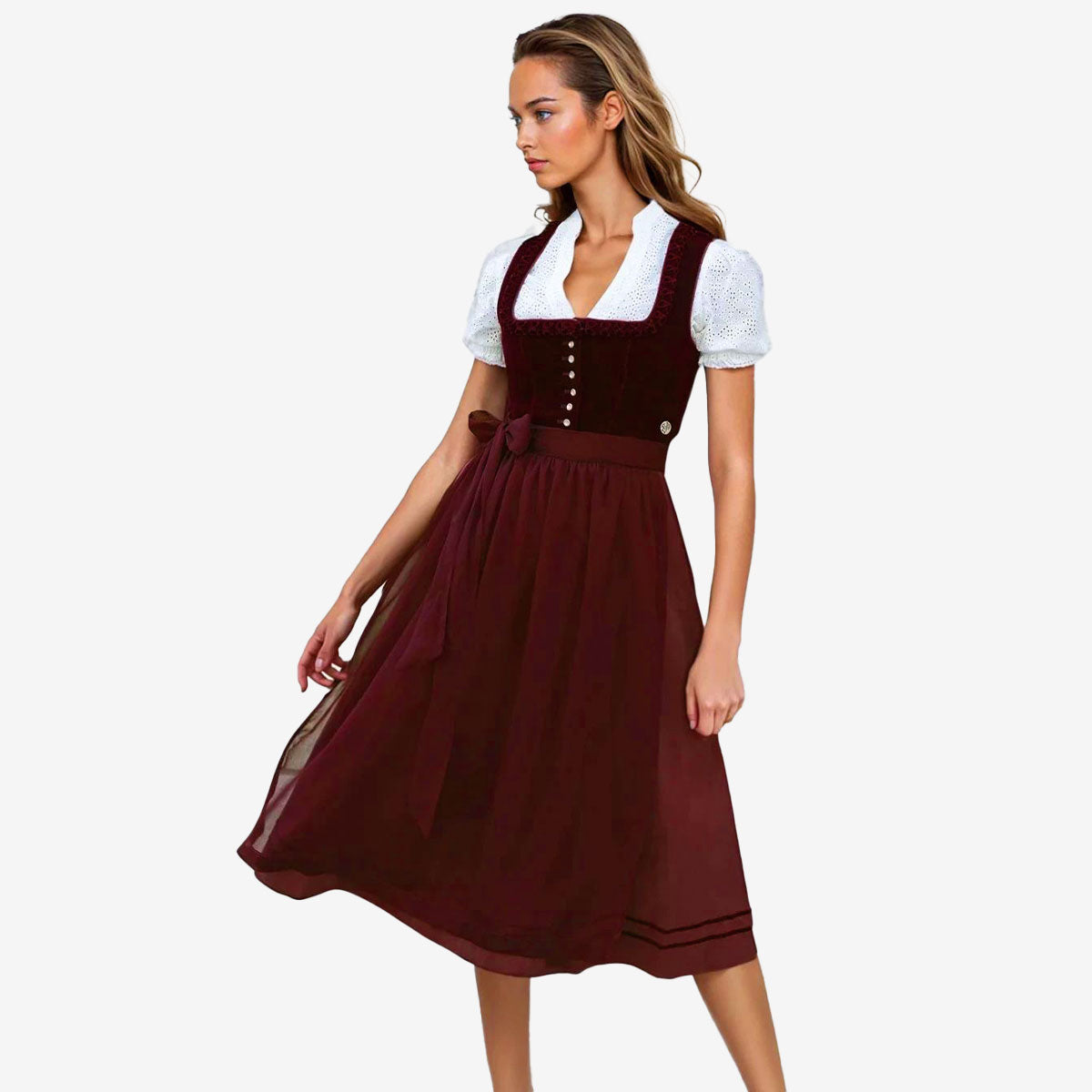 MarJo Dirndl Cherry Chante Rot 70cm Kollektion Teresa Bauer - Datschi Trachten