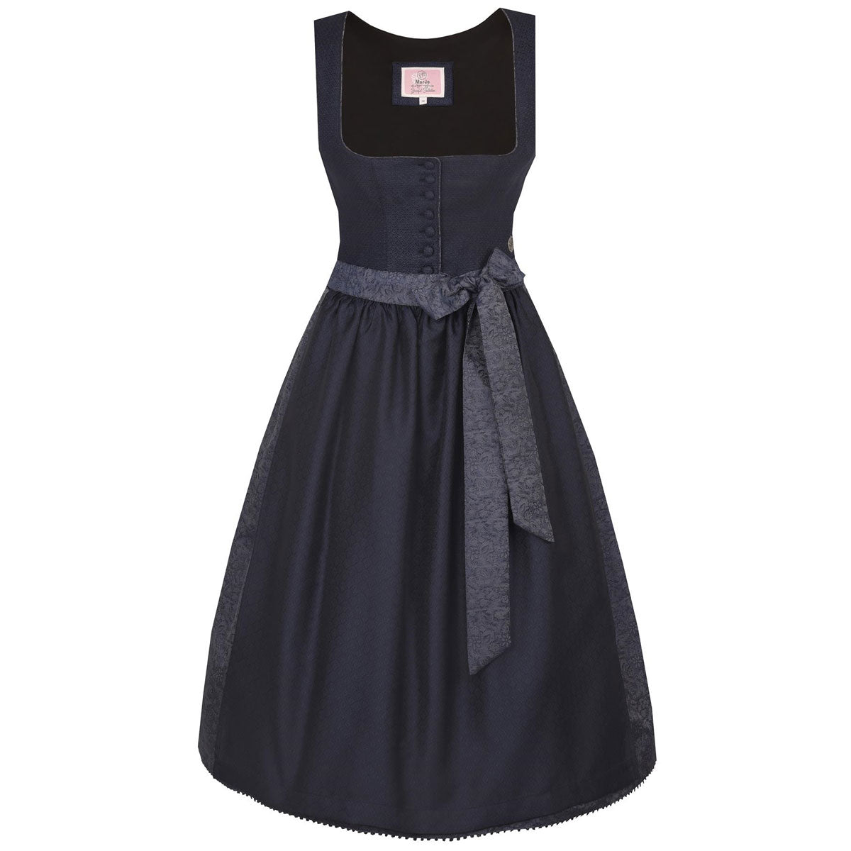 MarJo Dirndl Ellgau Navy Knopfleiste 65 cm - Datschi Trachten