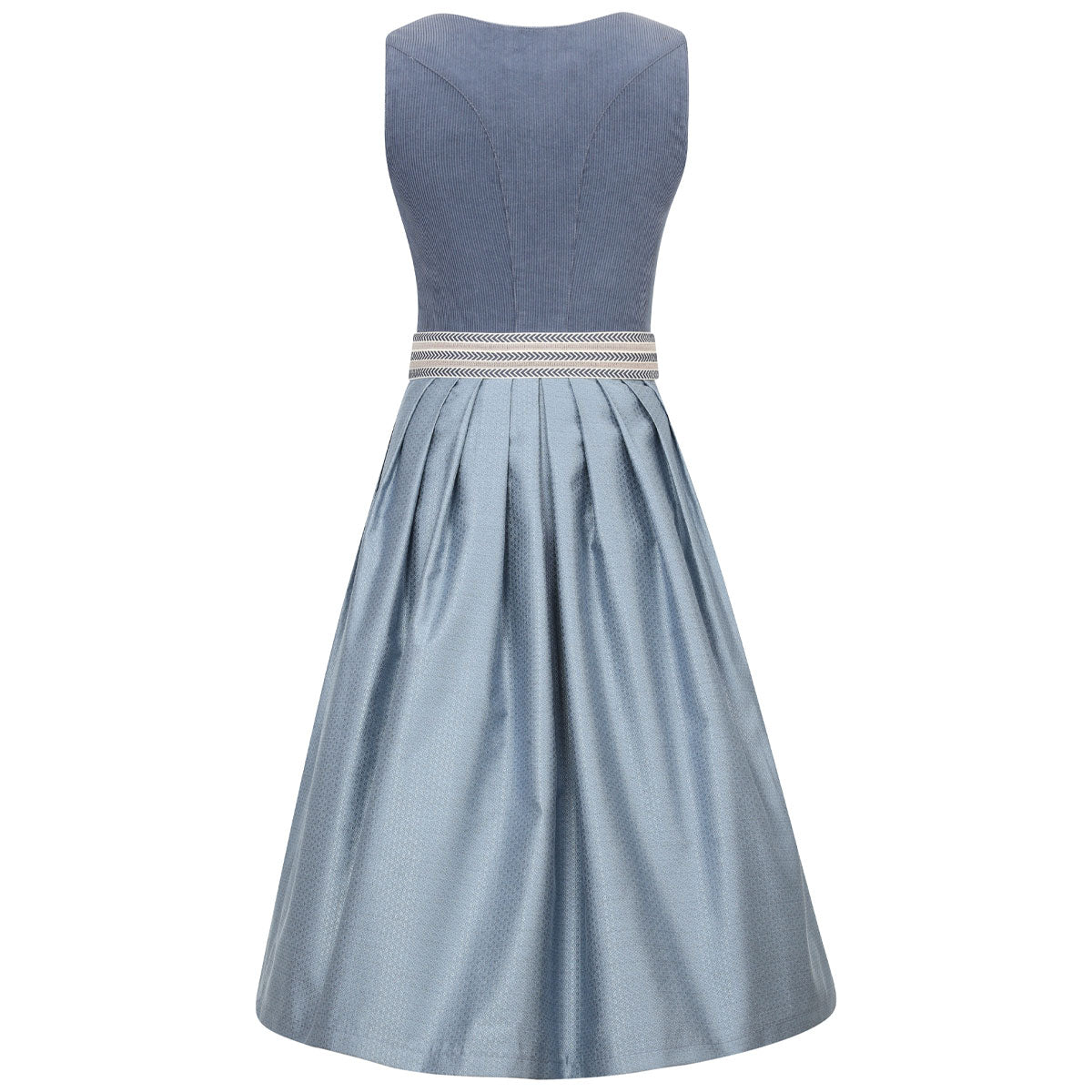 MarJo Dirndl Freudensee Himmelblau Gerader Ausschnitt Cord 70cm