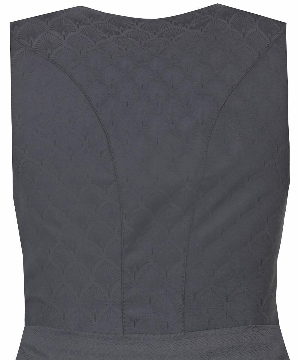MarJo Dirndl Otterfing Asphalt Schwarz Gerader Ausschnitt 70cm - Datschi Trachten