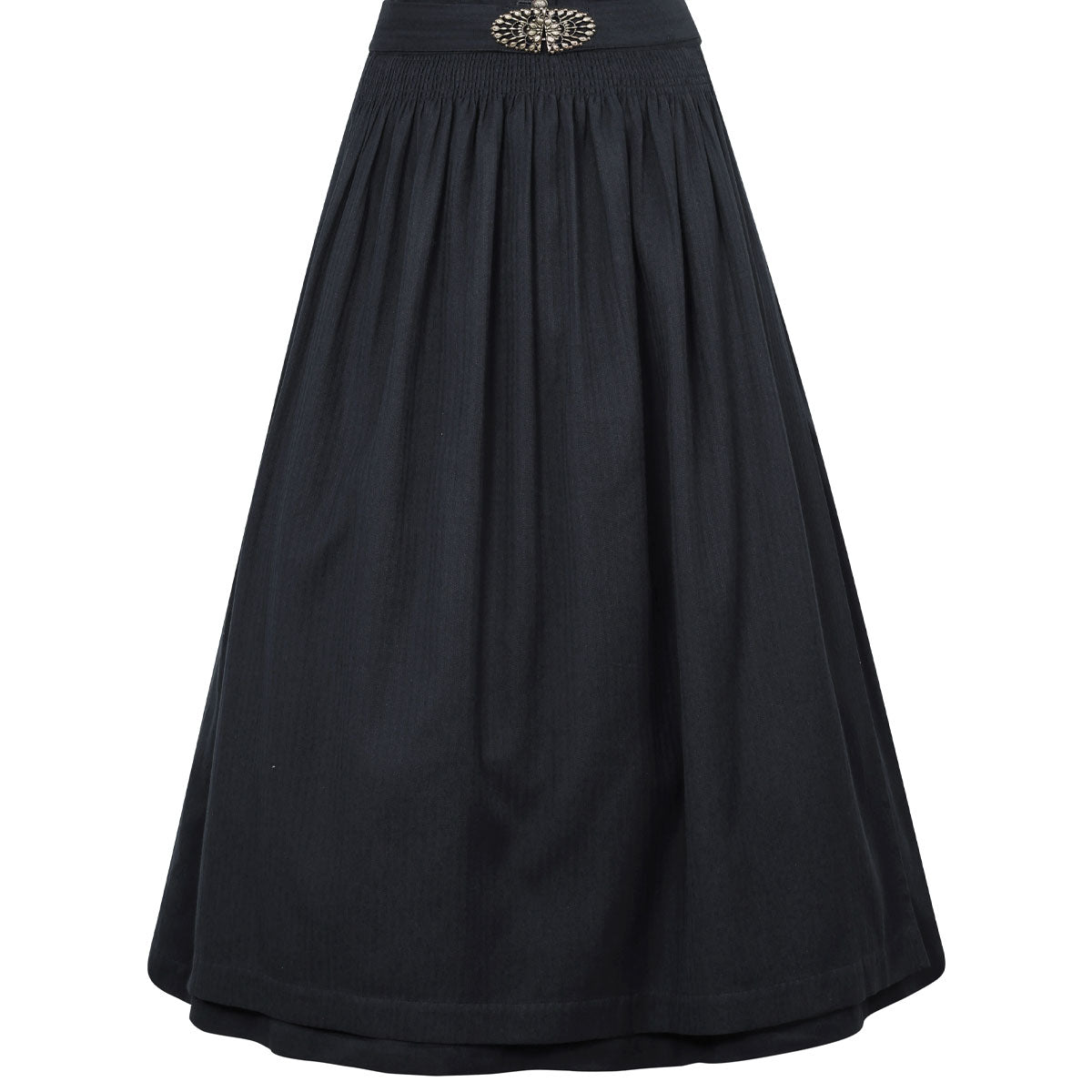 MarJo Dirndl Rosenau Midnight Gerader Ausschnitt Knöpfe 75cm