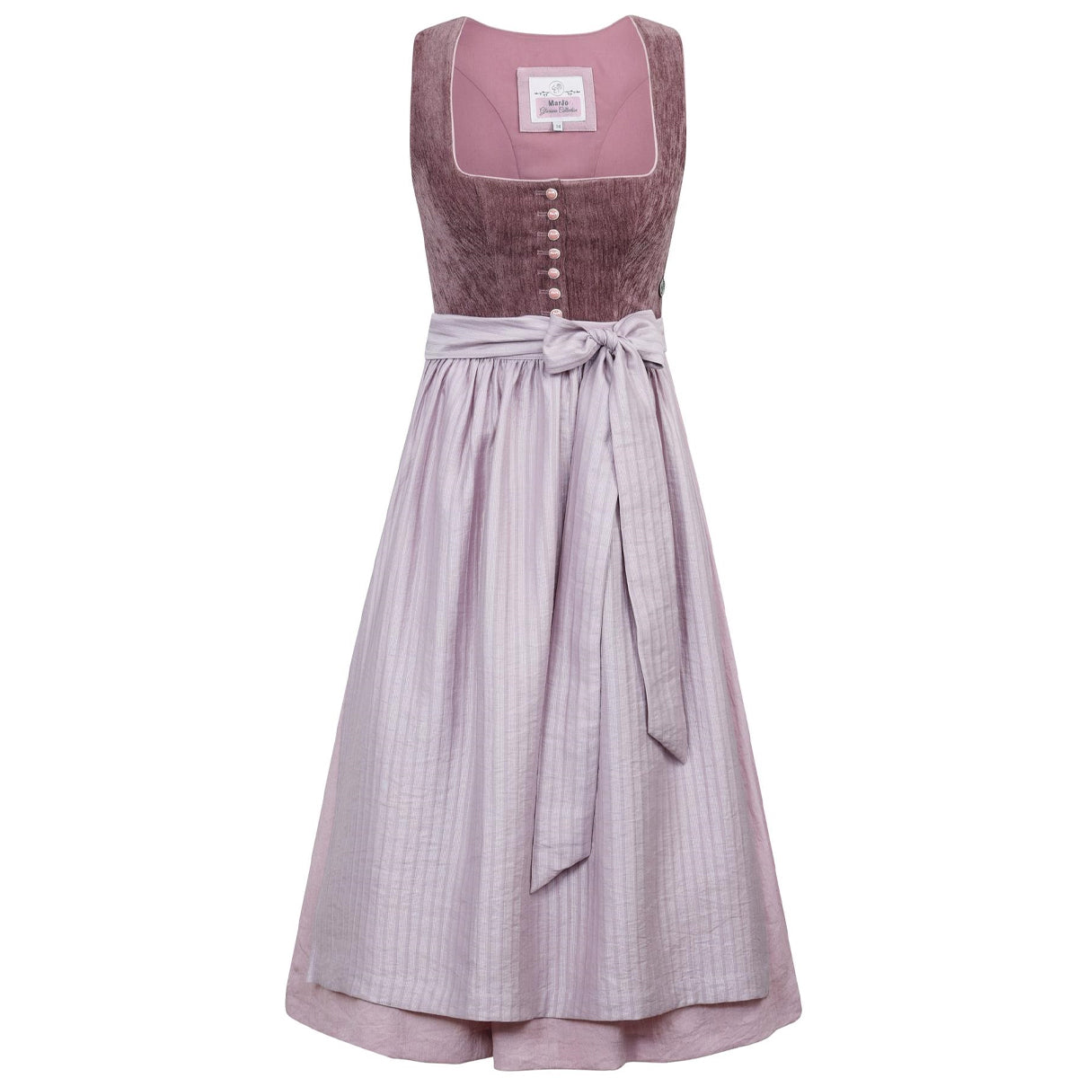 MarJo Dirndl Sarleinsbach Mauve Knöpfe 70 cm