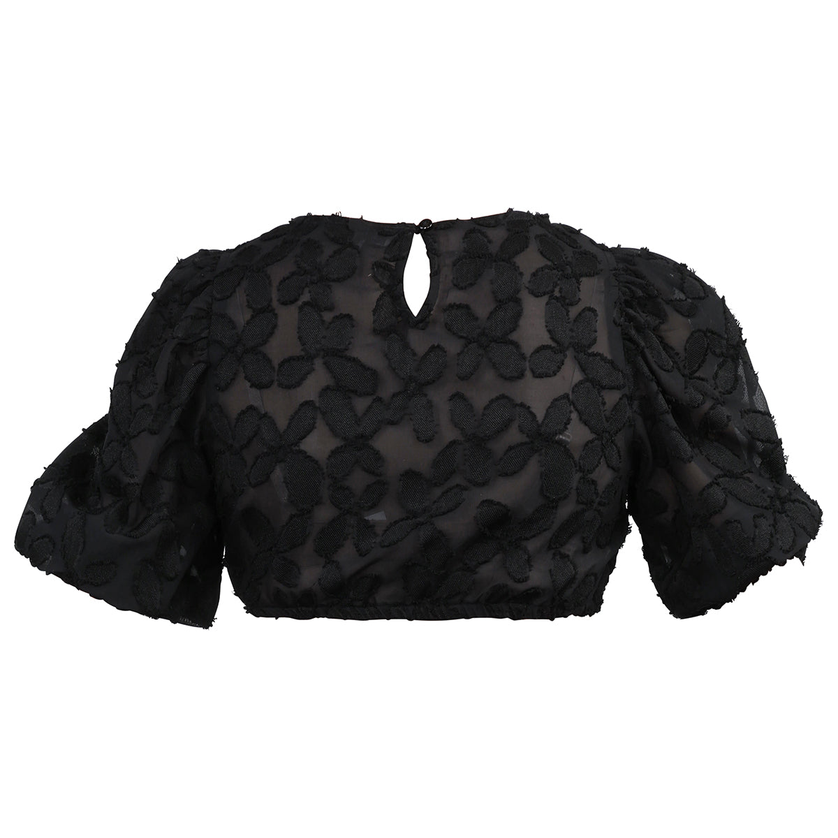 MarJo Dirndlbluse Karlstein Schwarz Dreiviertelarm Puffarm