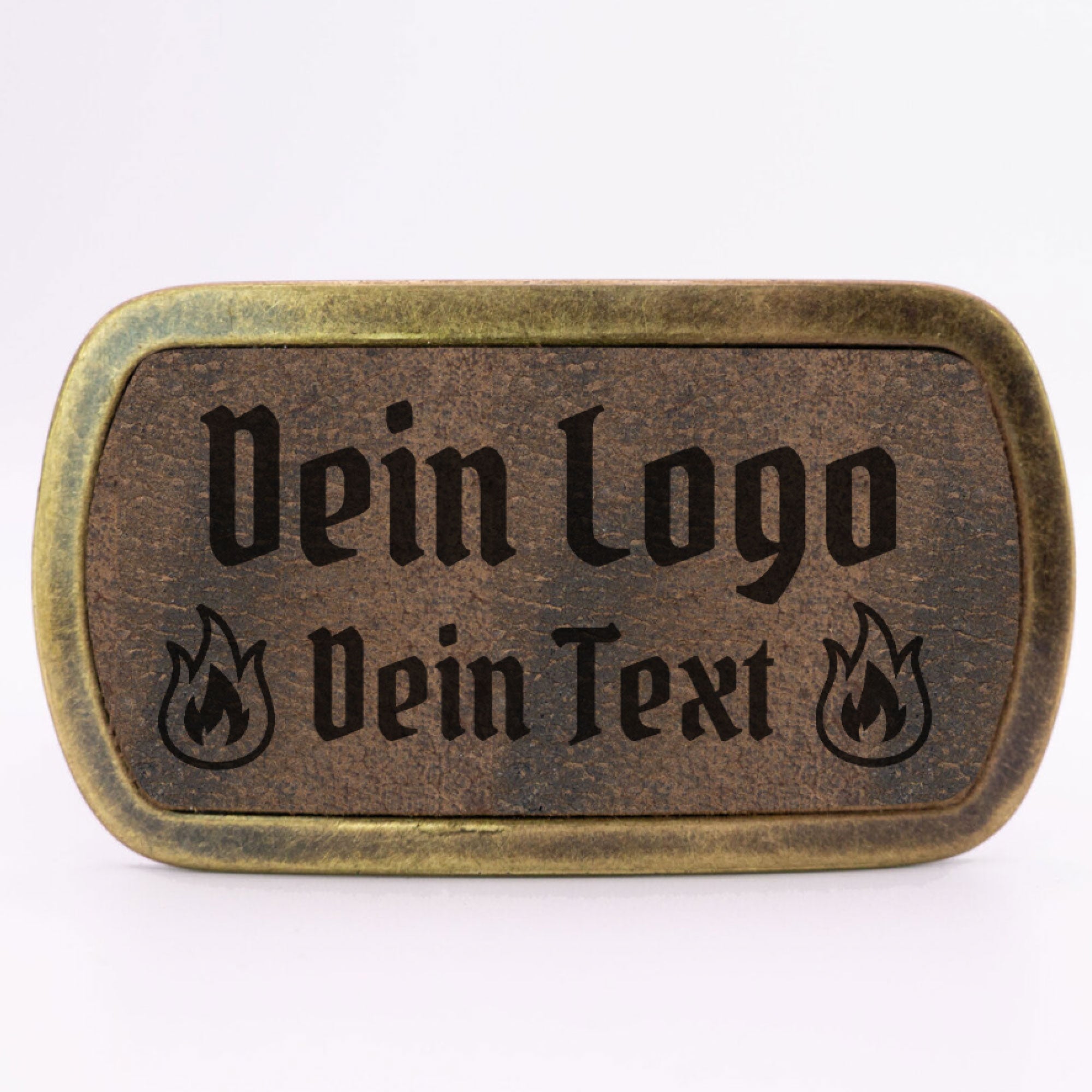Schlichte Gürtelschnalle mit eigenem Logo ab 1 Stk. - Datschi Trachten