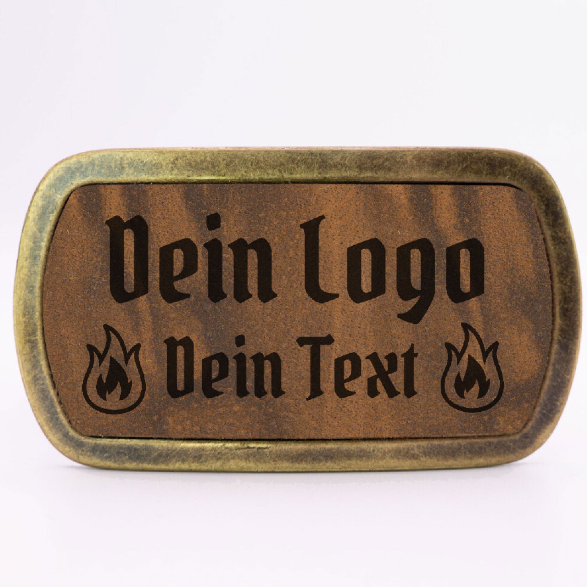Schlichte Gürtelschnalle mit eigenem Logo ab 1 Stk. - Datschi Trachten