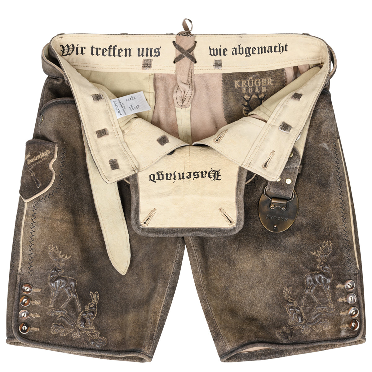 TREAM x Krüger Lederhose Hasenjagd mit Gürtel Kollektion 2026