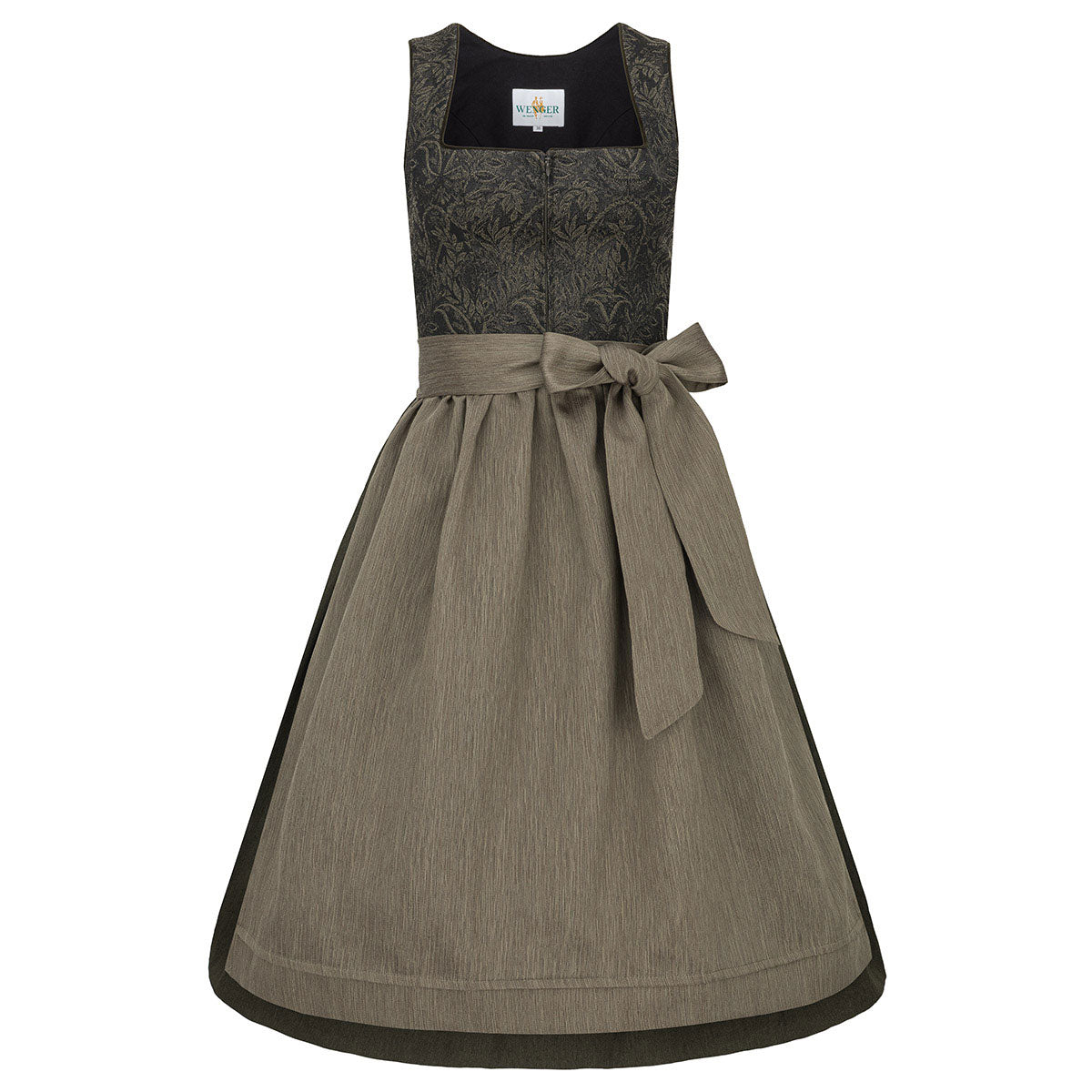 Wenger Dirndl Ella Oliv Blumen Mieder 70cm